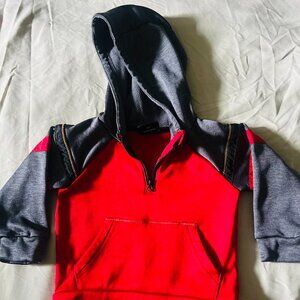 Toddler Pullover – 2T (Red & Gray) | Cozy & Stylish